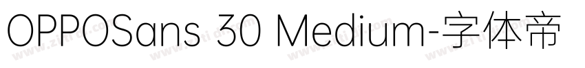 OPPOSans 30 Medium字体转换